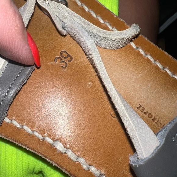 K JACQUES Leather Thong Strap Sandals Orig$260 - Picture 3 of 4